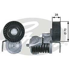 Rola intinzator.curea transmisie Multi-V belt tensioner BMW 1 E81 1 E87 1 E88 3 E90 3 E91 3 E92 3 E93 5 E60 5 E61 2.0 09.0 BMW 1 (3 door) I (E81), Hatchback, 09.2006 - 09.2012 Gates T39287