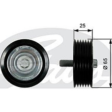 Rola ghidare-conducere. curea transmisie Poly V-belt pulley MERCEDES CLS C218 CLS SHOOTING BRAKE X218 E A207 E C207 E T-MO MERCEDES-BENZ S-CLASS (C217), Compartiment, 04.2014 - Gates T36433