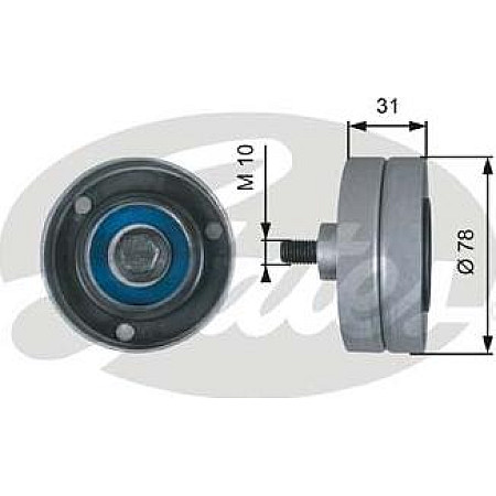 Rola ghidare-conducere. curea transmisie Scripete cu centura in V multi DAF CF 85 (AE85XF), 01.2001 - 05.2013 Gates T36510