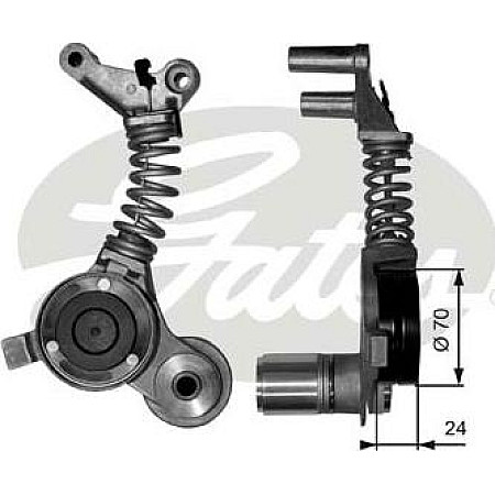 Amortizor vibratii. curea transmisie cu canel Multi-V belt tensioner AUDI A4 B6 A4 B7 A6 C5 A6 C6 3.0 11.00-07.06 AUDI A4 Avant III (8ED, B7), Turism, 11.2004 - 06.2008 Gates T38406