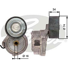 Intinzator.curea transmisie Intinzator de curea multi-V MERCEDES ATEGO ATEGO 2 AXOR AXOR 2 CITARO O 530 ECONIC LK MERCEDES-BENZ VARIO, Camion de gunoi, 09.1996 - Gates T38559