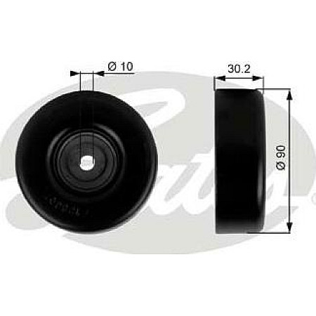 Rola ghidare-conducere. curea transmisie Poly V-belt pulley CADILLAC DEVILLE CHRYSLER 300M CARAVAN CIRRUS CONCORDE GRAND V CHRYSLER LHS (LHS / 2C3_D5), Sedan, 09.1993 - 12.1997 Gates T38042
