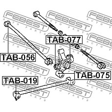 Suport,trapez TOYOTA AVENSIS I (_T22_), Liftback, 09.1997 - 02.2003 Febest TAB-019