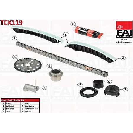 Chit lant de distributie RENAULT MEGANE CC (EZ0/1_), Sabrioleta, 06.2010 - FAI AutoParts TCK119