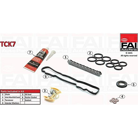 Chit lant de distributie PEUGEOT EXPERT (X), Cadru de sprijin, 01.2007 - FAI AutoParts TCK7