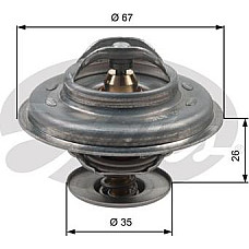 Termostat,lichid racire VOLVO S80 I (184), Sedan, 05.1998 - 02.2008 Gates TH11687G1