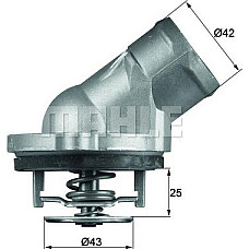 Termostat.lichid racire Termostat sistem racire 87C MERCEDES C CL203 C W202 C W203 C T-MODEL S202 C T-MODEL S203 MERCEDES-BENZ VITO / MIXTO (W639), Van, 08.2003 - MAHLE TI 45 87D