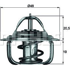 Termostat.lichid racire Termostat sistem racire 92C AUDI 50 80 B2 CHEVROLET AVEO - KALOS CRUZE LACETTI NUBIRA RE VW DERBY (86C, 80), Sedan, 08.1981 - 12.1984 MAHLE TX 1 92 D