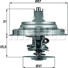 Termostat.lichid racire Termostat sistem racire 80C MERCEDES G W460 V 638-2 SEAT ALHAMBRA LEON TOLEDO II VW BORA VW BORA (1J2), Sedan, 10.1998 - 12.2013 MAHLE TX 25 80D