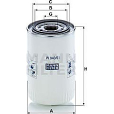 Filtru. sistem hidraulic primar Filtru hidraulic insurubat se potriveste. JCB 8000 MASSEY FERGUSON 30 40 103-10-AD3.152 Mann-Filter W 940/51
