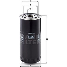 Filtru ulei hidraulic insurubat se potriveste. FENDT 200 300 80 F URSUS 3000 ABG MAW PUMA WZ AHLMANN A AF AS ATLAS 1000 A Mann-Filter W 962/14