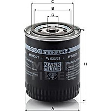 Filtru ulei AUDI 80 B4 A4 B5 A4 B6 A4 B7 A6 C4 A6 C5 A6 C6 A8 D2 A8 D3 ALLROAD C5 CABRIOLET B3 COUPE B3 SKODA SUP AUDI A4 (8D2, B5), Sedan, 11.1994 - 12.2001 Mann-Filter W 930/21