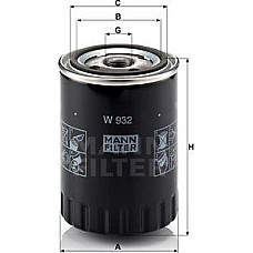 Filtru ulei RENAULT CLIO I ESPACE II RAPID-MINIVAN 1.9D-2.1D 01.91-09.98 RENAULT CLIO I (S57_), Hatchback Van, 01.1991 - 09.1998 Mann-Filter W 932