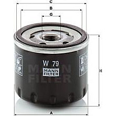 Filtru ulei DACIA DUSTER DUSTER-SUV LODGY LOGAN LOGAN EXPRESS LOGAN II LOGAN MCV LOGAN MCV II SANDERO SANDERO II RENAULT MEGANE IV Grandtour (K9A/M/N_), Turism, 04.2016 - Mann-Filter W 79