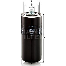Filtru ulei hidraulic insurubat se potriveste. CASE IH 600 700 800 DOOSAN MEGA HITACHI FR LX HYUNDAI HL JOHN DEERE 500 60 Mann-Filter WD 962/9