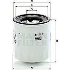Filtru ulei hidraulic insurubat se potriveste. KUBOTA L M ST D1703-F2803 Mann-Filter WD 10 001 x