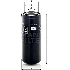Filtru ulei hidraulic insurubat se potriveste. VOLVO A FH FH II FH III FH12 FH16 II FH16 III FM FM II FM12 FM7 FM9 FMX CA VOLVO A, Camion de gunoi, 11.1997 - 12.2012 Mann-Filter WH 980/3
