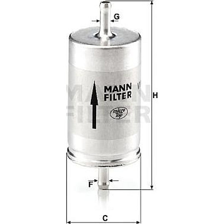 Filtru combustibil NISSAN BLUEBIRD OPEL CORSA A SKODA FAVORIT FAVORIT FORMAN FELICIA CUBE FELICIA I FELICIA II 1. SKODA FELICIA II (6U5), Turism, 01.1998 - 06.2001 Mann-Filter WK 410