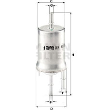 Filtru combustibil AUDI A1 A3 TT SEAT ALTEA ALTEA XL IBIZA IV IBIZA IV SC IBIZA IV ST LEON TOLEDO III TOLEDO IV S VW TRANSPORTER V (7HA, 7HH, 7EA, 7EH), Van, 04.2003 - Mann-Filter WK 69