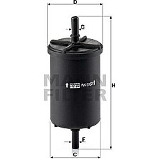 Filtru combustibil ARO SPARTANA CITROEN C3 II DACIA DUSTER DUSTER-SUV LOGAN LOGAN EXPRESS LOGAN MCV SANDERO SANDE PEUGEOT 207 CC (WD_), Sabrioleta, 02.2007 - 01.2015 Mann-Filter WK 6002