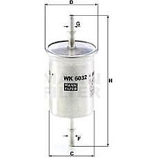 Filtru combustibil CITROEN BERLINGO BERLINGO MULTISPACE BERLINGO-MINIVAN C2 C3 I C3 II C3 PLURIEL C4 C4 GRAND PIC PEUGEOT 406 (8C), Compartiment, 03.1997 - 02.2005 Mann-Filter WK 6032