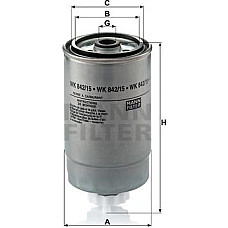 Filtru combustibil FIAT DUCATO 2.3D 04.02- FIAT DUCATO (244_), Cadru de sprijin, 04.2002 - Mann-Filter WK 842/15