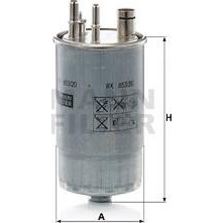 Filtru combustibil FIAT DOBLO DOBLO CARGO DOBLO-MINIVAN FIORINO FIORINO-MINIVAN GRANDE PUNTO PUNTO PUNTO EVO QUBO FIAT GRANDE PUNTO (199_), Van, 10.2005 - 06.2013 Mann-Filter WK 853/20