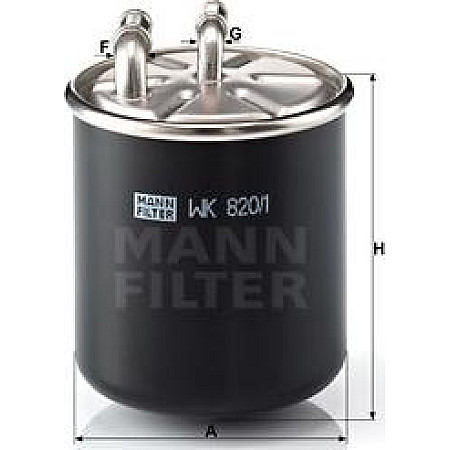 Filtru combustibil MERCEDES A W169 B SPORTS TOURER W245 C CL203 C T-MODEL S203 C T-MODEL S204 C W203 C W204 CLC C MERCEDES-BENZ E-CLASS T-Model (S211), Turism, 02.2003 - 07.2009 Mann-Filter WK 820/1
