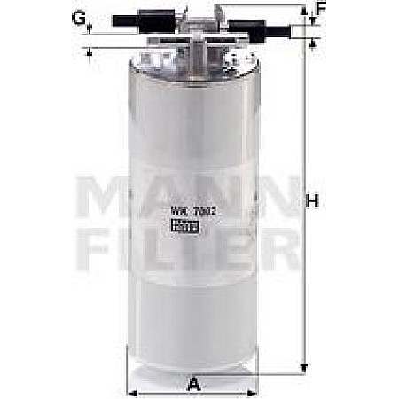 Filtru combustibil AUDI A6 ALLROAD C6 A6 C6 2.7D-3.0D 11.04-08.11 AUDI A6 Allroad (4FH, C6), Turism, 03.2006 - 08.2011 Mann-Filter WK 7002
