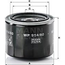 Filtru ulei TOYOTA STARLET IV (_P8_), Hatchback, 12.1989 - 03.1996 Mann-Filter WP 914/80