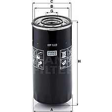 Filtru ulei Oil filter filet IVECO 370 EUROCARGO I-III EUROSTAR EUROTECH MP EUROTECH MT EUROTRAKKER M MAGIRUS P-PA P-PA- IVECO EUROTECH MH, 01.1998 - Mann-Filter WP 1169