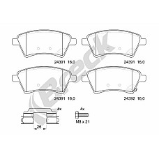 Set placute de frana Fata FIAT SEDICI SUZUKI SX4 1.5-2.0D 06.06- BRECK 24391 00 701 00