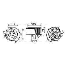 Electromotor, ventilatie interioara Suflanta de aer OPEL ASTRA G ASTRA G CLASSIC ASTRA G/KOMBI ASTRA H CLASSIC ZAFIRA A 1.2-2.2D 02.98- AVA COOLING OL8639 AVA