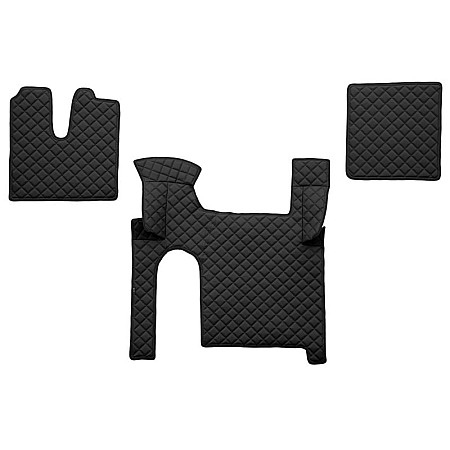 Covor compartiment picioare F-CORE doua sertare pe intregul etaj cantitate in set 3 szt. material - piele matlasata eko culoare - negru pentru transmisie manuala MAN TGX I 06.06-09.21 F-CORE F-CORE FL30 BLACK