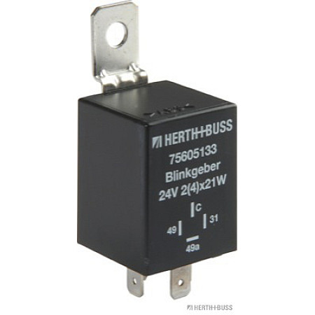Modul semnalizare intrerupator indicator de trafic 24V numar pini: 4 24x21 MERCEDES T2/LN1 04.86-12.94 HERTH+BUSS PARTI ELECTRICE 75605133