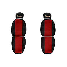 Husa scaun Huse pentru scaune Classic rosu material velours serie CLASSIC centura de siguranta a pasagerului asamblata in afara scaunului centura de siguranta a soferului asamblata in scaun tetiera reglabi F-CORE F-CORE PS26 RED