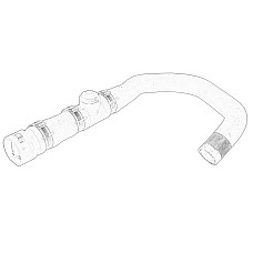 Furtun, schimbator de caldura (incalzire) Heater hose with breather CITROEN JUMPER II FIAT DUCATO PEUGEOT BOXER 3.0D 04.06- OE FIAT 1356020080