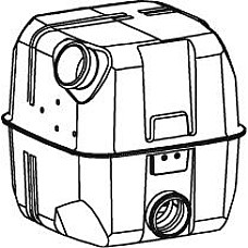 Amortizor zgomot mijloc/spate Toba esapament EURO 2/EURO 3 SCANIA 4 PGRT DC11.01-DT12.06 05.95- DINEX DIN68327