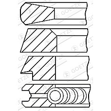Set segmenti piston Inele de 1005mm +050 25 25 3 5 FENDT 1 / 2 / 3 / 4 / 5 200 300 80 F ABG ALEXANDER BV MAW PUMA TITAN WZ AHLMANN A AF AS ATLAS 1000 4.236-F6L913 GOETZE 08-172507-00