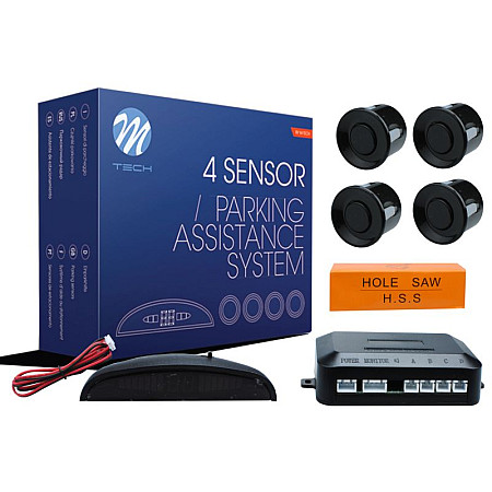 Set sensor parcare Parking sensor set CP4B rear 4 pcs display/horn colour: neagra sensor diameter: 215 mm compatible with towing tongue: yes 12 V possibility of painting M-TECH MMT O158 CP4B