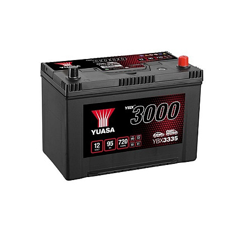 Acumulator Pornire Battery YUASA 12V 95Ah/720A YBX3000 SMF R+ standard 303x174x225 B01 starting YUASA YBX3335