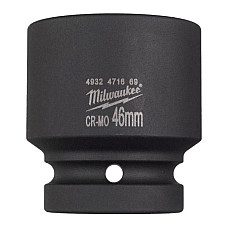 "Tubulare si accesorii Socket impact Hexagonal 1"" enhanced durability metric size: 46 mm length: 75 mm finish: neagra / phosphate" MILWAUKEE 4932471669