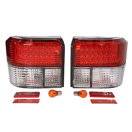 Lampa spate Rear lamp LED/P21W indicator colour transparent glass colour red  VW TRANSPORTER T4 Bus / Chassis / Full body / Platform 09.95-04.03 DEPO 441-1919P4BEVCR