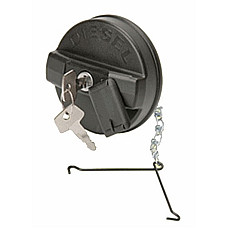 Buson rezervor camion din plastic negru cu cheie Kamar -  60mm