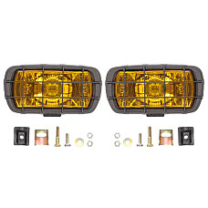 Proiector ceata Lampa de ceata Dreapta/Stanga H3 195x96mm basica grila nuanta galbena 12/24V WESEM HP1.04316.01