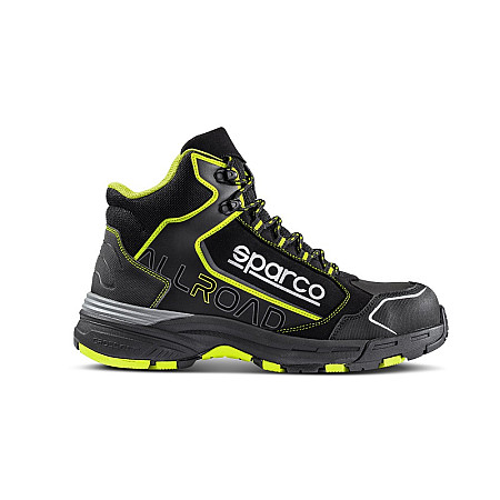 Protectia picioarelor SPARCO incaltaminte de protectie ALLROAD marime: 41 categorie de protectie: S3 SRC material: microfibra / nailon culoare: galben/negru botul: compozit SPARCO TEAMWORK 07529 NRGF/41