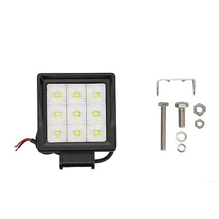 Lumini Work light cree led number of diodes: 9 power max: 45W voltage: 12/24/30V no road approval certification of approval ECE R10 waterproof shape Square length110mm width60mm height142mm M-TECH TUOLOWLC44