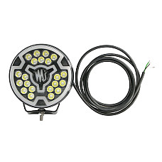 Far faza lunga Universal headlamp L/R long-range LED 12/24V height 194mm diameter 179mm depth: 78mm transparent aluminium neagra High beam light position lights WAS 2176 W257