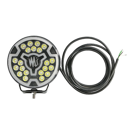 Far faza lunga Universal headlamp L/R long-range LED 12/24V height 194mm diameter 179mm depth: 78mm transparent aluminium neagra High beam light position lights WAS 2176 W257