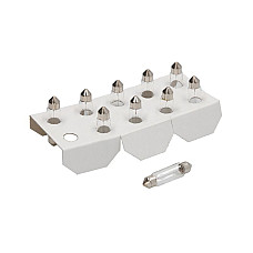 Bec, iluminare numar circulatie 1 set .= PK10 Osram bec 24V 5W SV8 5 Sr.8x41mm tubular cutie 10 buc OSRAM OSR6424 K10SZT